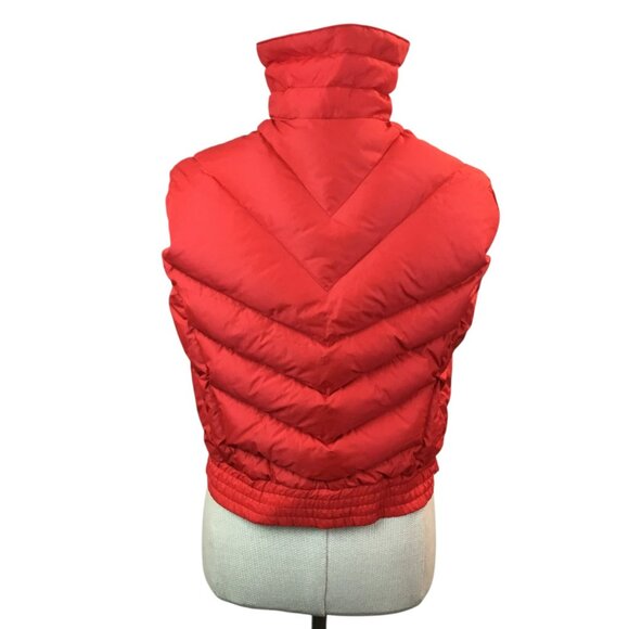 Swan Brand Red Down PUFFER FUNNEL VEST Womens Medium - Picture 4 of 10